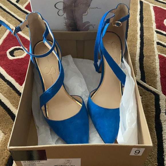 Jessica Simpson Blue Suede shoes - Picture 2 of 4